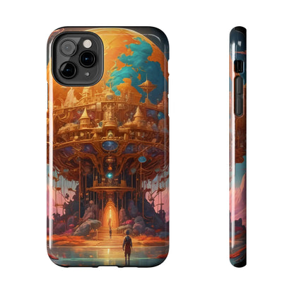 Fantasy Golden World Phone Case Durable Phone Cover Unique Artwork Case Gift for Gamers Cosmic Aesthetic Phone