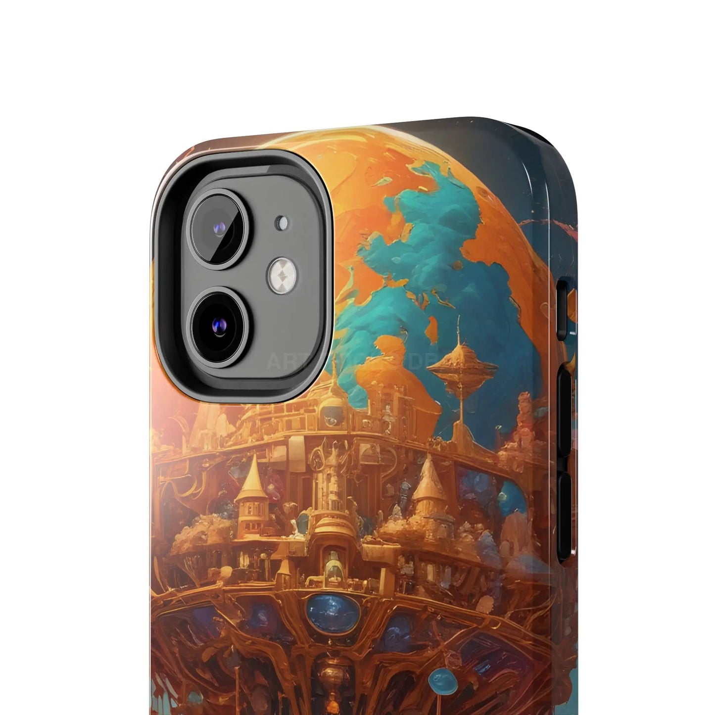 Fantasy Golden World Phone Case Durable Phone Cover Unique Artwork Case Gift for Gamers Cosmic Aesthetic Phone
