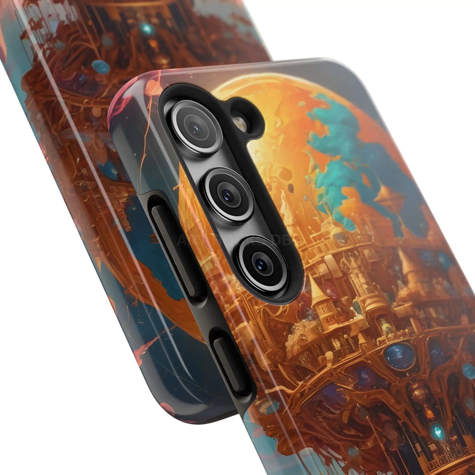 Fantasy Golden World Phone Case Durable Phone Cover Unique Artwork Case Gift for Gamers Cosmic Aesthetic Phone