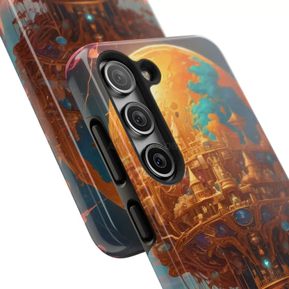 Fantasy Golden World Phone Case Durable Phone Cover Unique Artwork Case Gift for Gamers Cosmic Aesthetic Phone