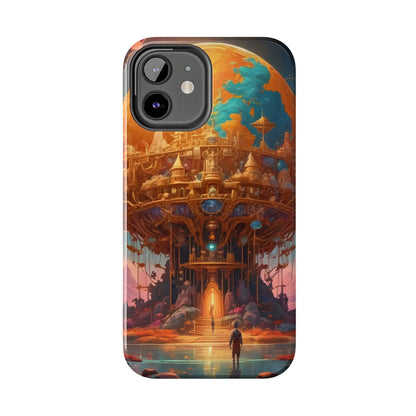 Fantasy Golden World Phone Case Durable Phone Cover Unique Artwork Case Gift for Gamers Cosmic Aesthetic Phone