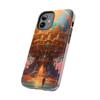Fantasy Golden World Phone Case Durable Phone Cover Unique Artwork Case Gift for Gamers Cosmic Aesthetic Phone