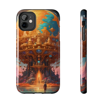 Fantasy Golden World Phone Case Durable Phone Cover Unique Artwork Case Gift for Gamers Cosmic Aesthetic Phone