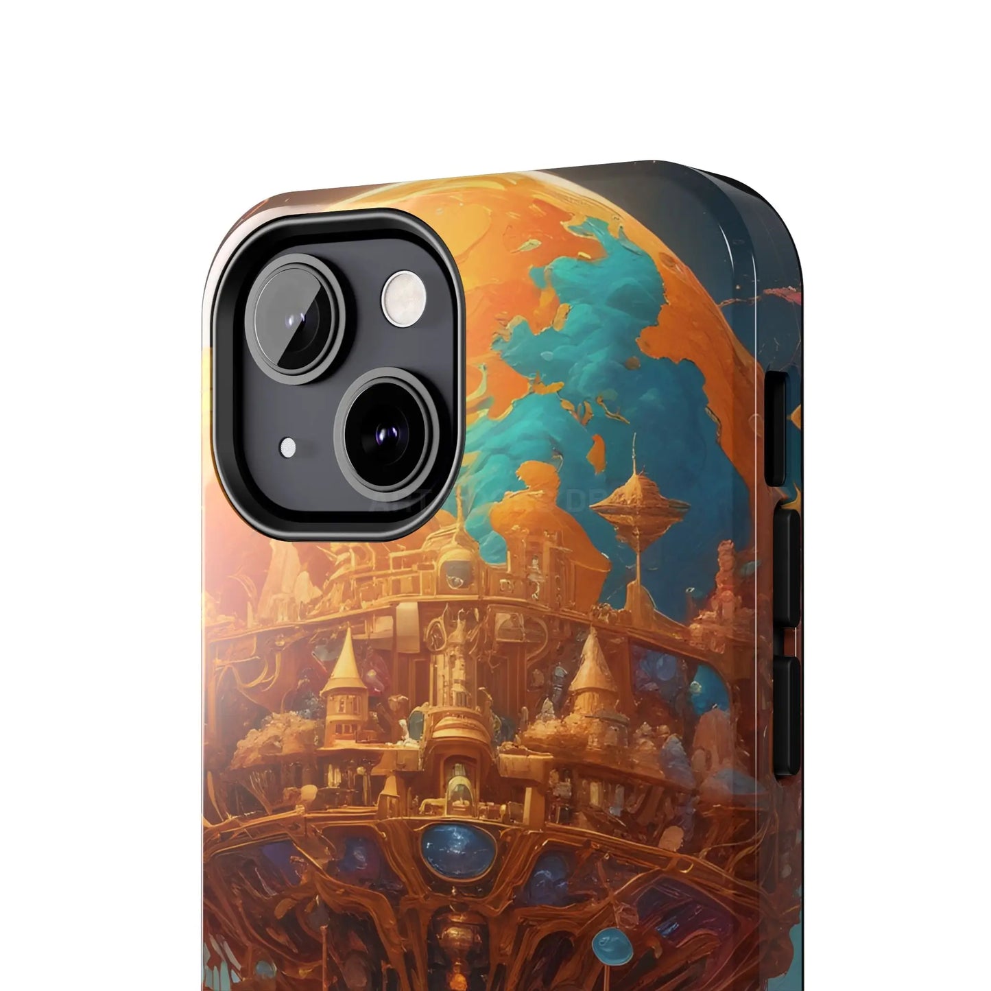Fantasy Golden World Phone Case Durable Phone Cover Unique Artwork Case Gift for Gamers Cosmic Aesthetic Phone