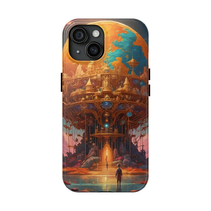 Fantasy Golden World Phone Case Durable Phone Cover Unique Artwork Case Gift for Gamers Cosmic Aesthetic Phone
