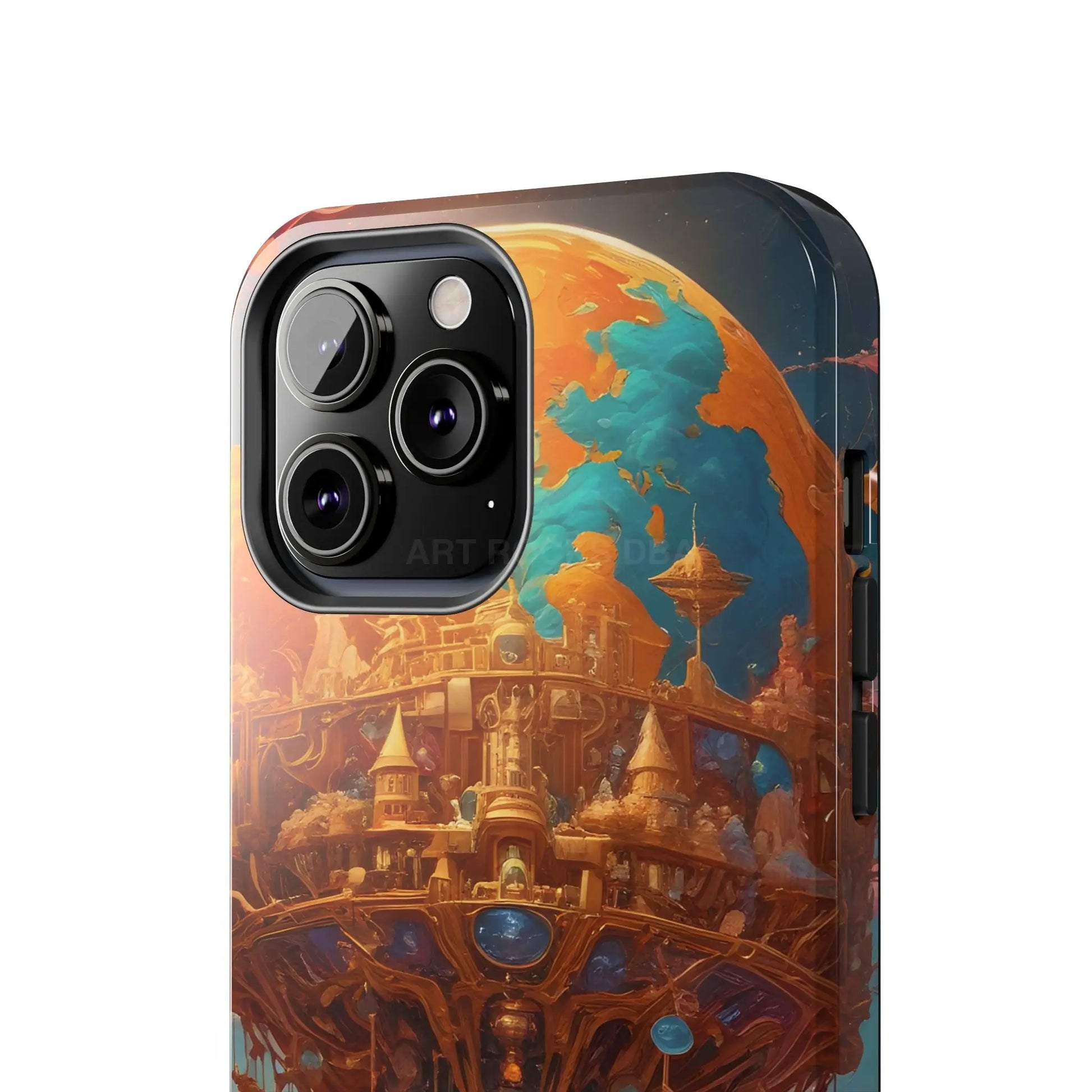 Fantasy Golden World Phone Case Durable Phone Cover Unique Artwork Case Gift for Gamers Cosmic Aesthetic Phone