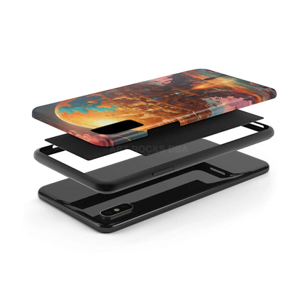 Fantasy Golden World Phone Case Durable Phone Cover Unique Artwork Case Gift for Gamers Cosmic Aesthetic Phone