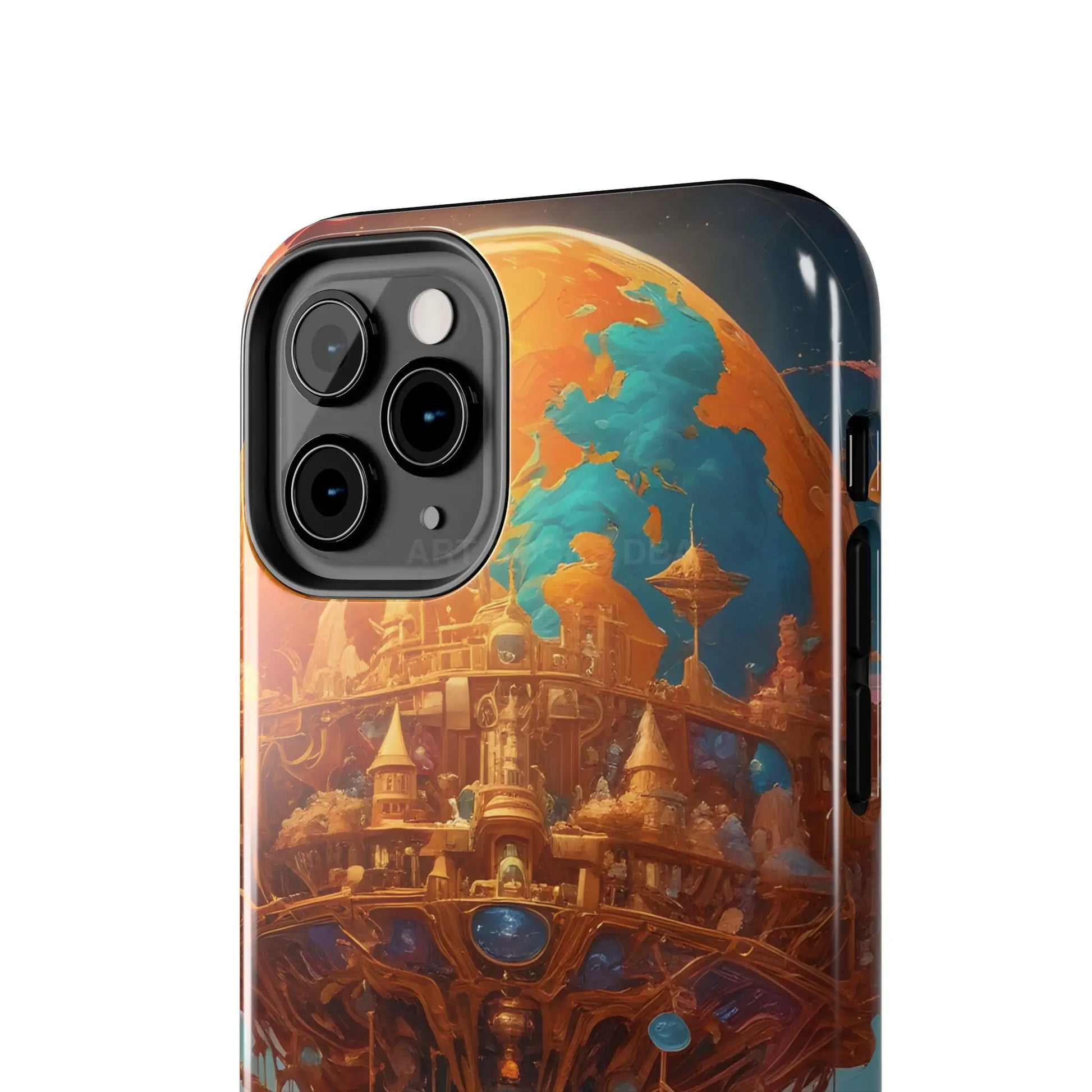 Fantasy Golden World Phone Case Durable Phone Cover Unique Artwork Case Gift for Gamers Cosmic Aesthetic Phone