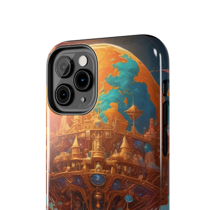 Fantasy Golden World Phone Case Durable Phone Cover Unique Artwork Case Gift for Gamers Cosmic Aesthetic Phone