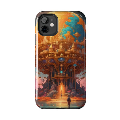 Fantasy Golden World Phone Case Durable Phone Cover Unique Artwork Case Gift for Gamers Cosmic Aesthetic Phone