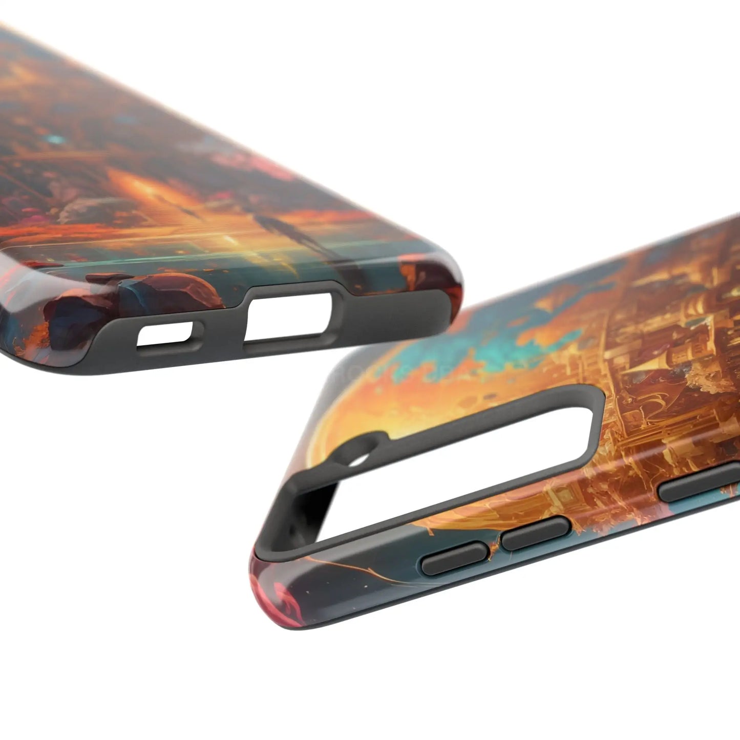 Fantasy Golden World Phone Case Durable Phone Cover Unique Artwork Case Gift for Gamers Cosmic Aesthetic Phone