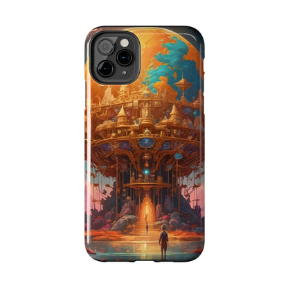 Fantasy Golden World Phone Case Durable Phone Cover Unique Artwork Case Gift for Gamers Cosmic Aesthetic Phone