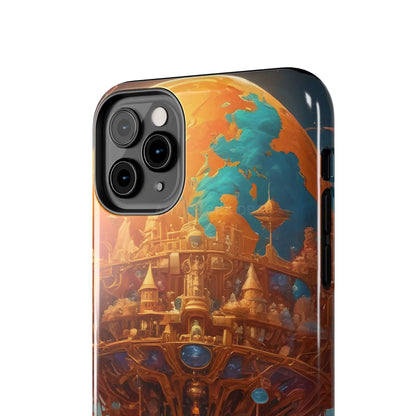 Fantasy Golden World Phone Case Durable Phone Cover Unique Artwork Case Gift for Gamers Cosmic Aesthetic Phone