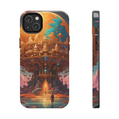 Fantasy Golden World Phone Case Durable Phone Cover Unique Artwork Case Gift for Gamers Cosmic Aesthetic Phone