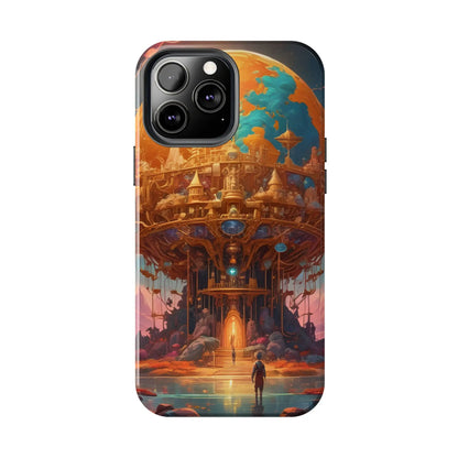 Fantasy Golden World Phone Case Durable Phone Cover Unique Artwork Case Gift for Gamers Cosmic Aesthetic Phone