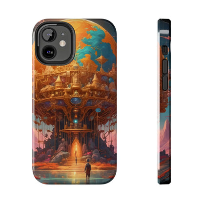 Fantasy Golden World Phone Case Durable Phone Cover Unique Artwork Case Gift for Gamers Cosmic Aesthetic Phone