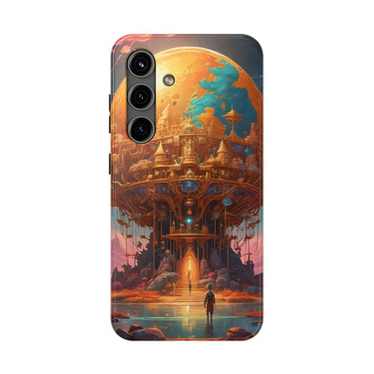 Fantasy Golden World Phone Case Durable Phone Cover Unique Artwork Case Gift for Gamers Cosmic Aesthetic Phone