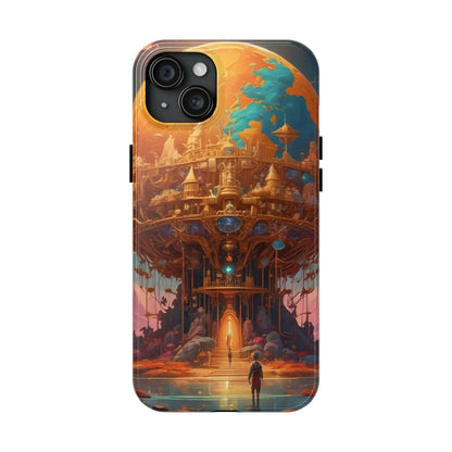 Fantasy Golden World Phone Case Durable Phone Cover Unique Artwork Case Gift for Gamers Cosmic Aesthetic Phone
