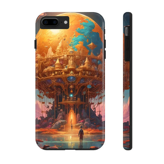 Fantasy Golden World Phone Case Durable Phone Cover Unique Artwork Case Gift for Gamers Cosmic Aesthetic Phone