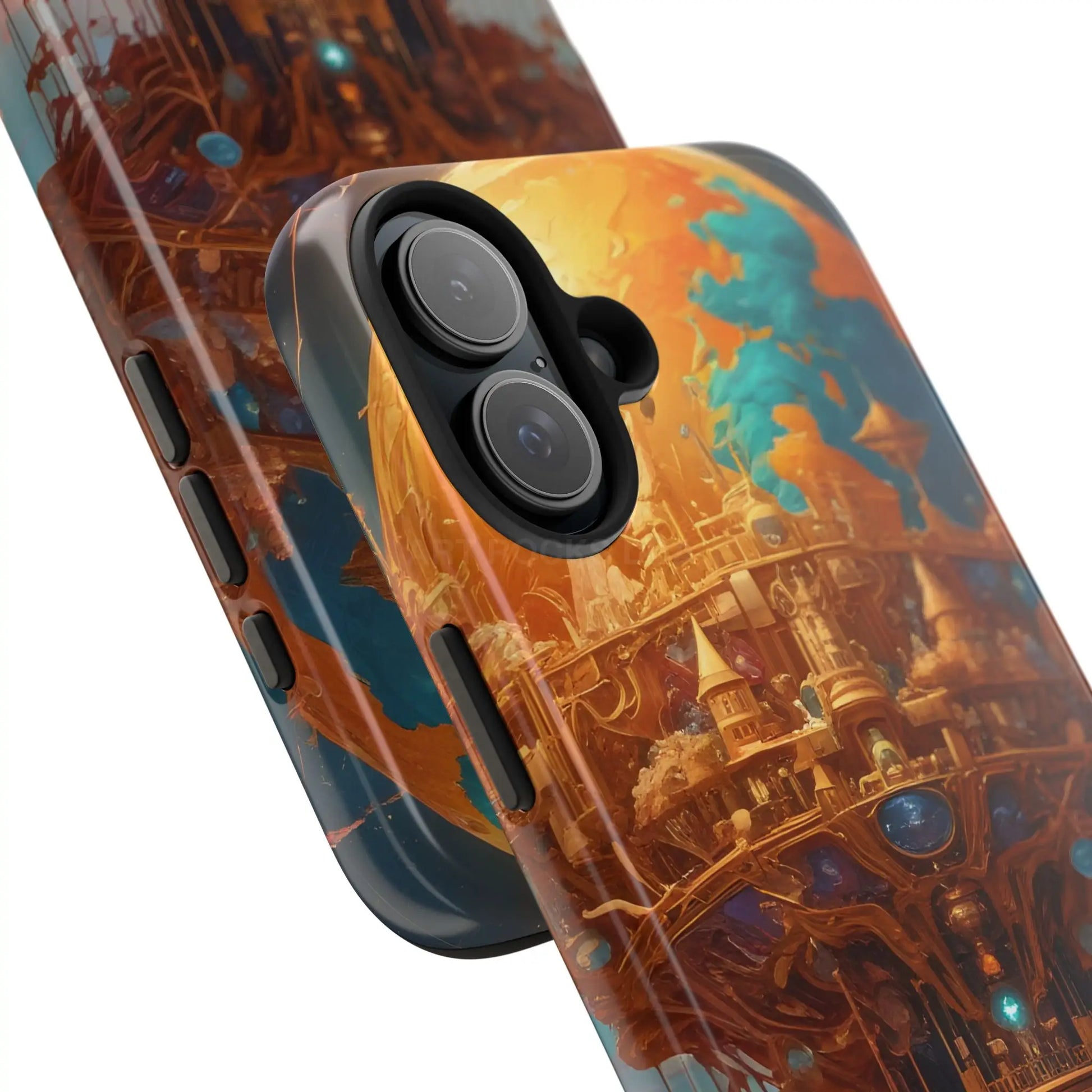 Fantasy Golden World Phone Case Durable Phone Cover Unique Artwork Case Gift for Gamers Cosmic Aesthetic Phone