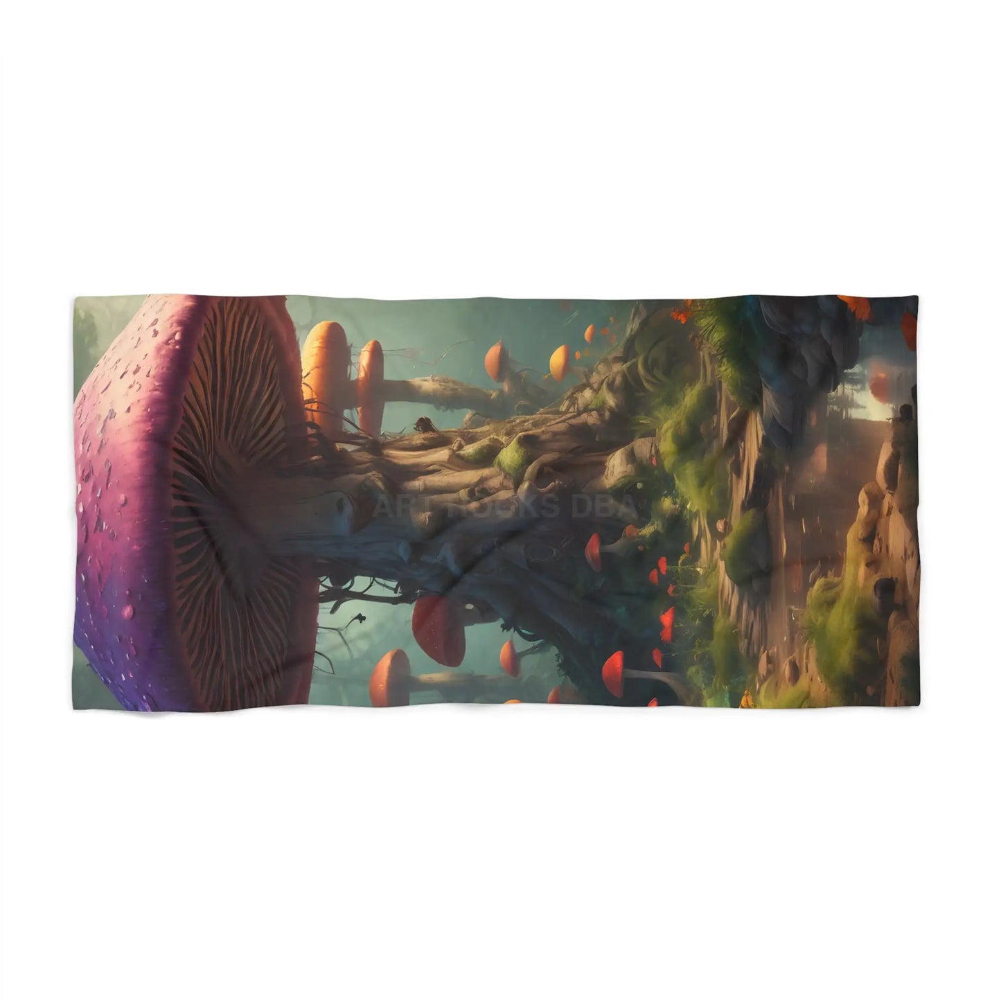 Fantasy Mushroom Beach Towel - Home Decor