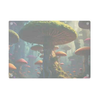 Fantasy Mushroom Forest Cutting Board — Whimsical Woodland Kitchen Decor - Home Decor