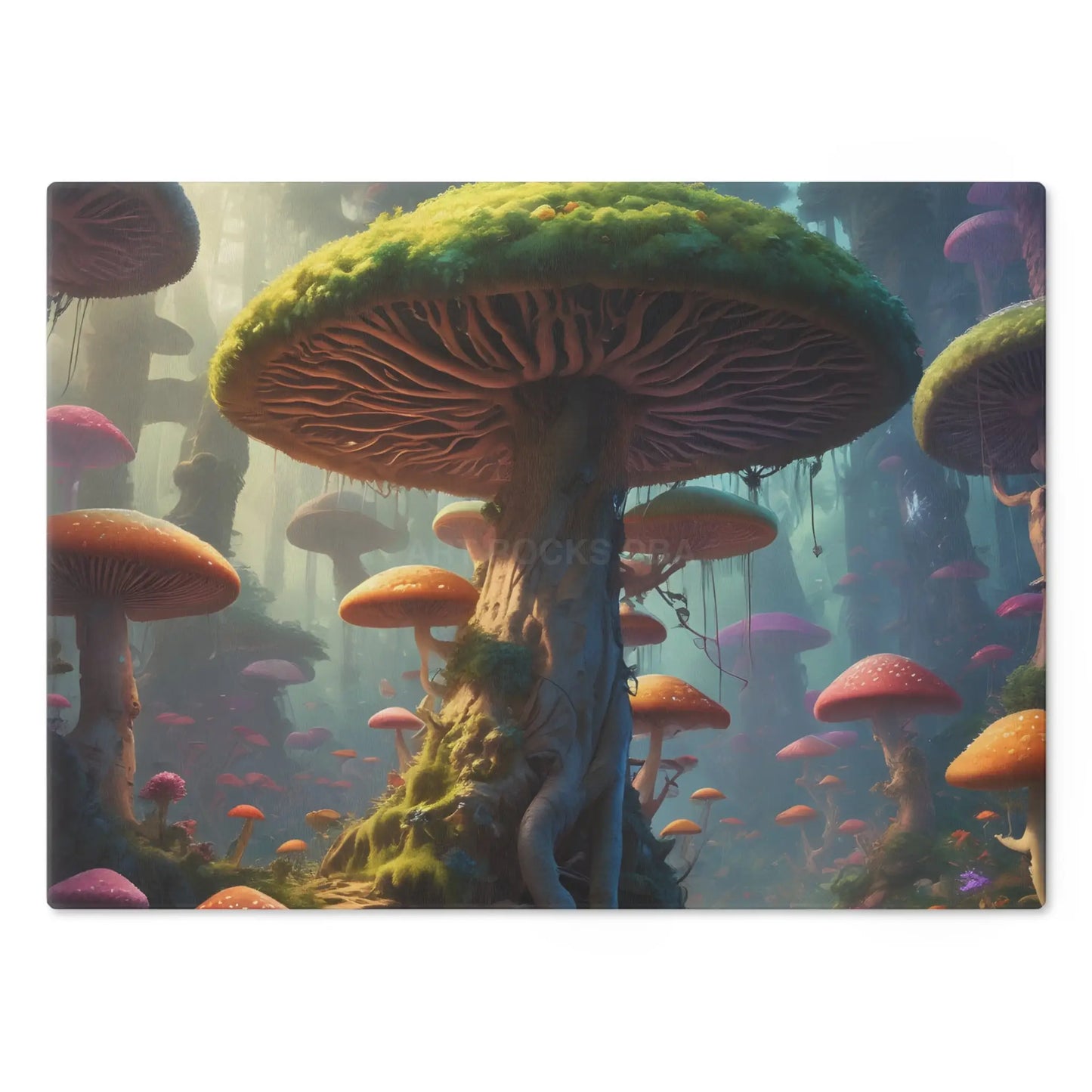 Fantasy Mushroom Forest Cutting Board — Whimsical Woodland Kitchen Decor - Home Decor