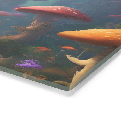 Fantasy Mushroom Forest Cutting Board — Whimsical Woodland Kitchen Decor - Home Decor