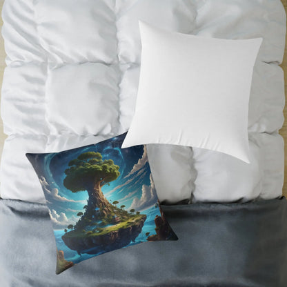 Fantasy Tree Square Poly Canvas Pillow Decorative Throw Cushion Cozy Home Décor Unique Gift for Nature Lovers Dreamy