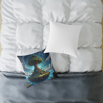 Fantasy Tree Square Poly Canvas Pillow Decorative Throw Cushion Cozy Home Décor Unique Gift for Nature Lovers Dreamy