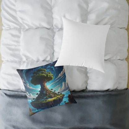 Fantasy Tree Square Poly Canvas Pillow Decorative Throw Cushion Cozy Home Décor Unique Gift for Nature Lovers Dreamy