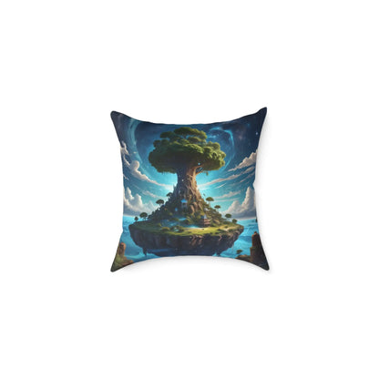 Fantasy Tree Square Poly Canvas Pillow Decorative Throw Cushion Cozy Home Décor Unique Gift for Nature Lovers Dreamy