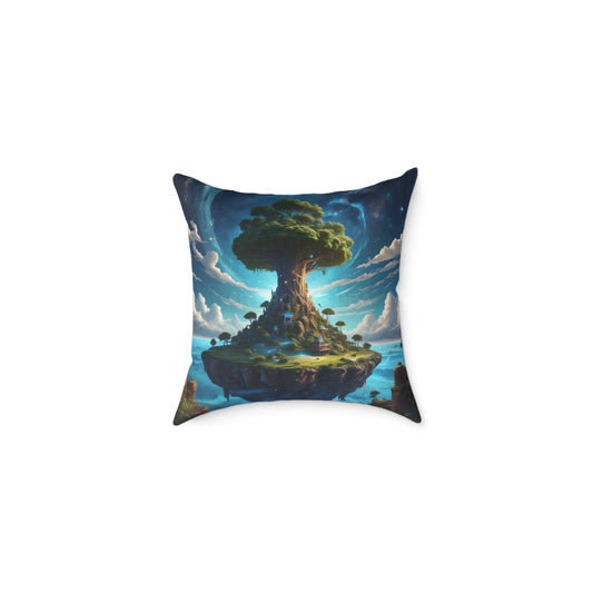 Fantasy Tree Square Poly Canvas Pillow Decorative Throw Cushion Cozy Home Décor Unique Gift for Nature Lovers Dreamy