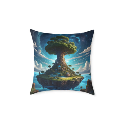 Fantasy Tree Square Poly Canvas Pillow Decorative Throw Cushion Cozy Home Décor Unique Gift for Nature Lovers Dreamy