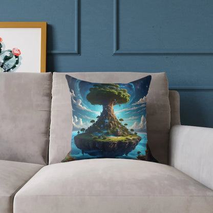 Fantasy Tree Square Poly Canvas Pillow Decorative Throw Cushion Cozy Home Décor Unique Gift for Nature Lovers Dreamy