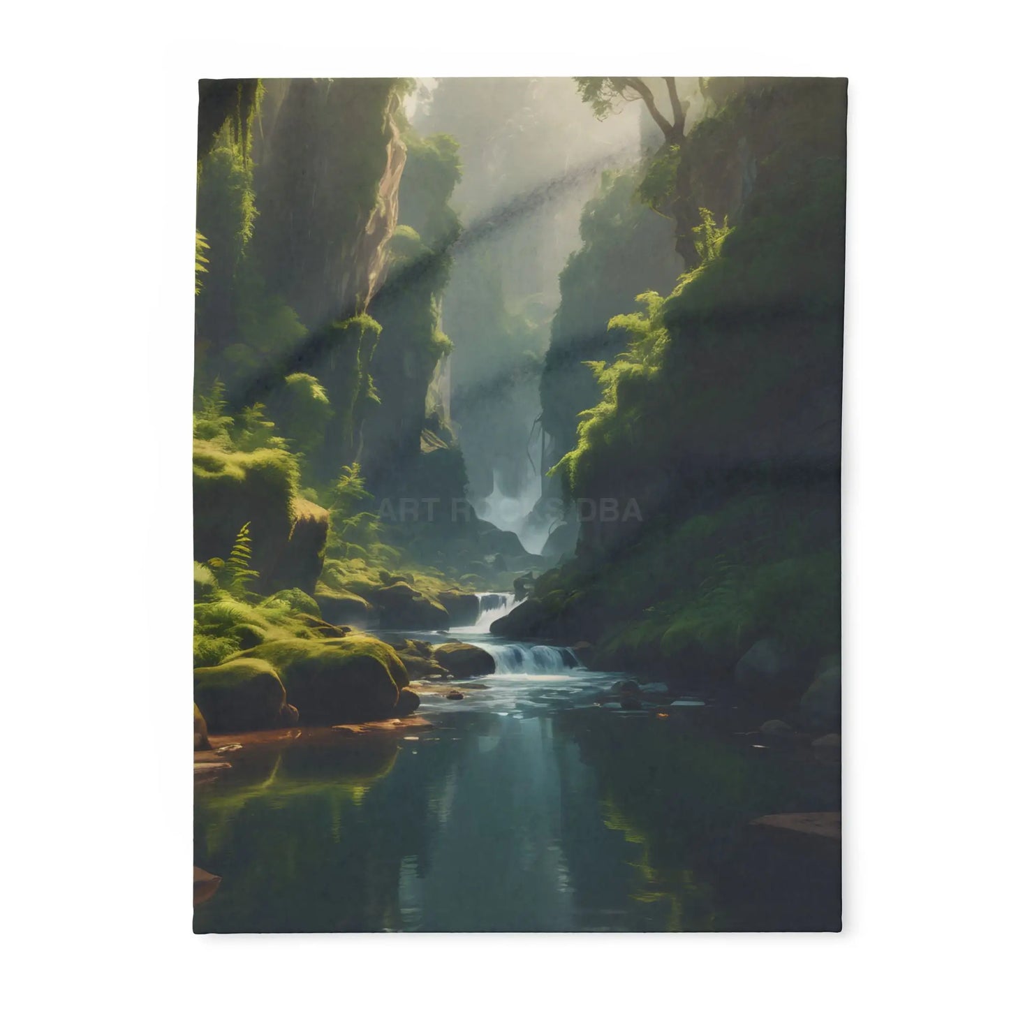 Fern Filled Canyon Arctic Fleece Blanket - 30’’ × 40’’ - Home Decor