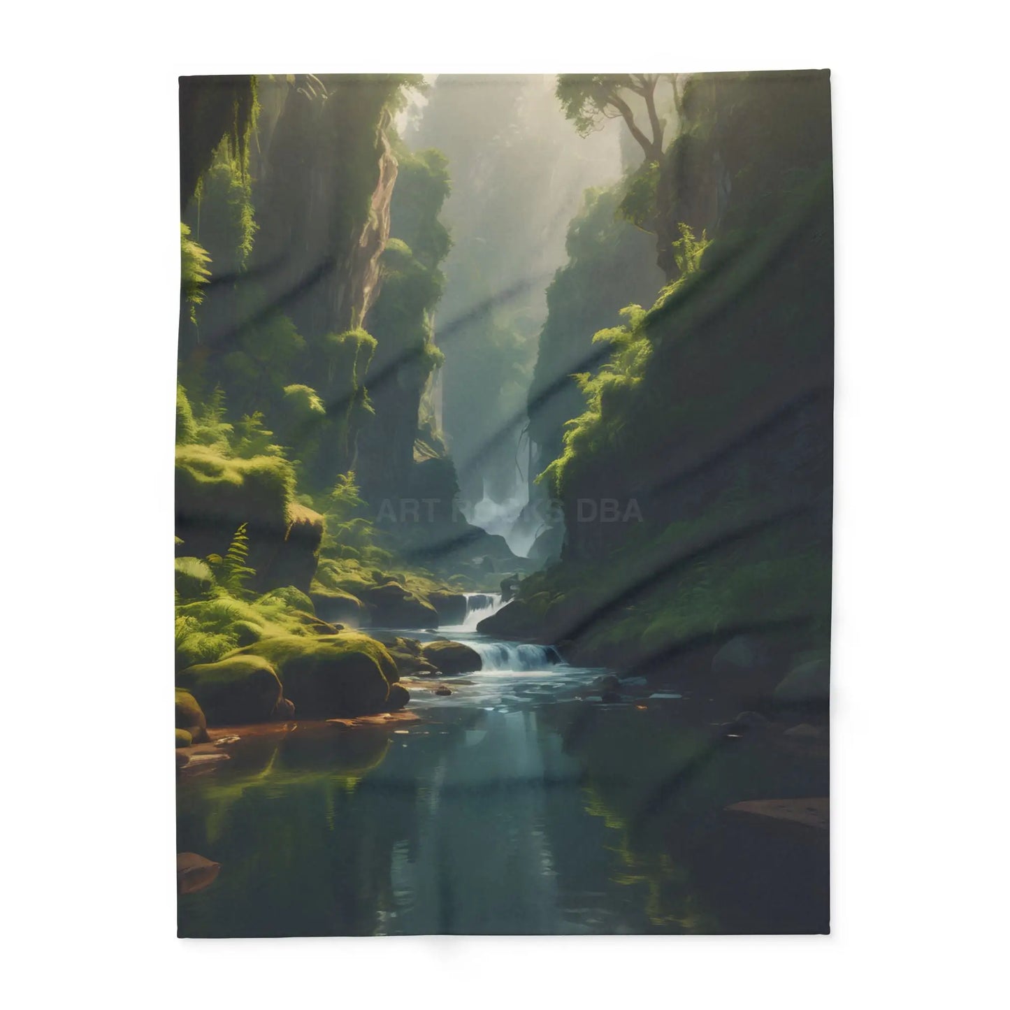 Fern Filled Canyon Arctic Fleece Blanket - 60’’ × 80’’ - Home Decor