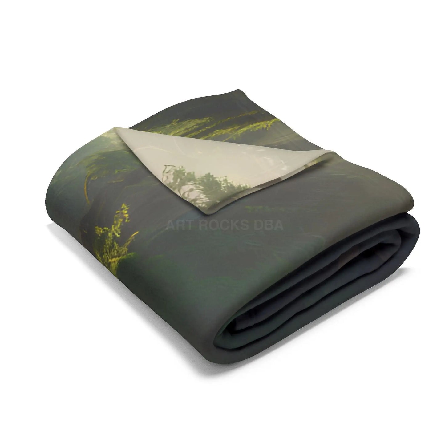 Fern Filled Canyon Arctic Fleece Blanket - Home Decor