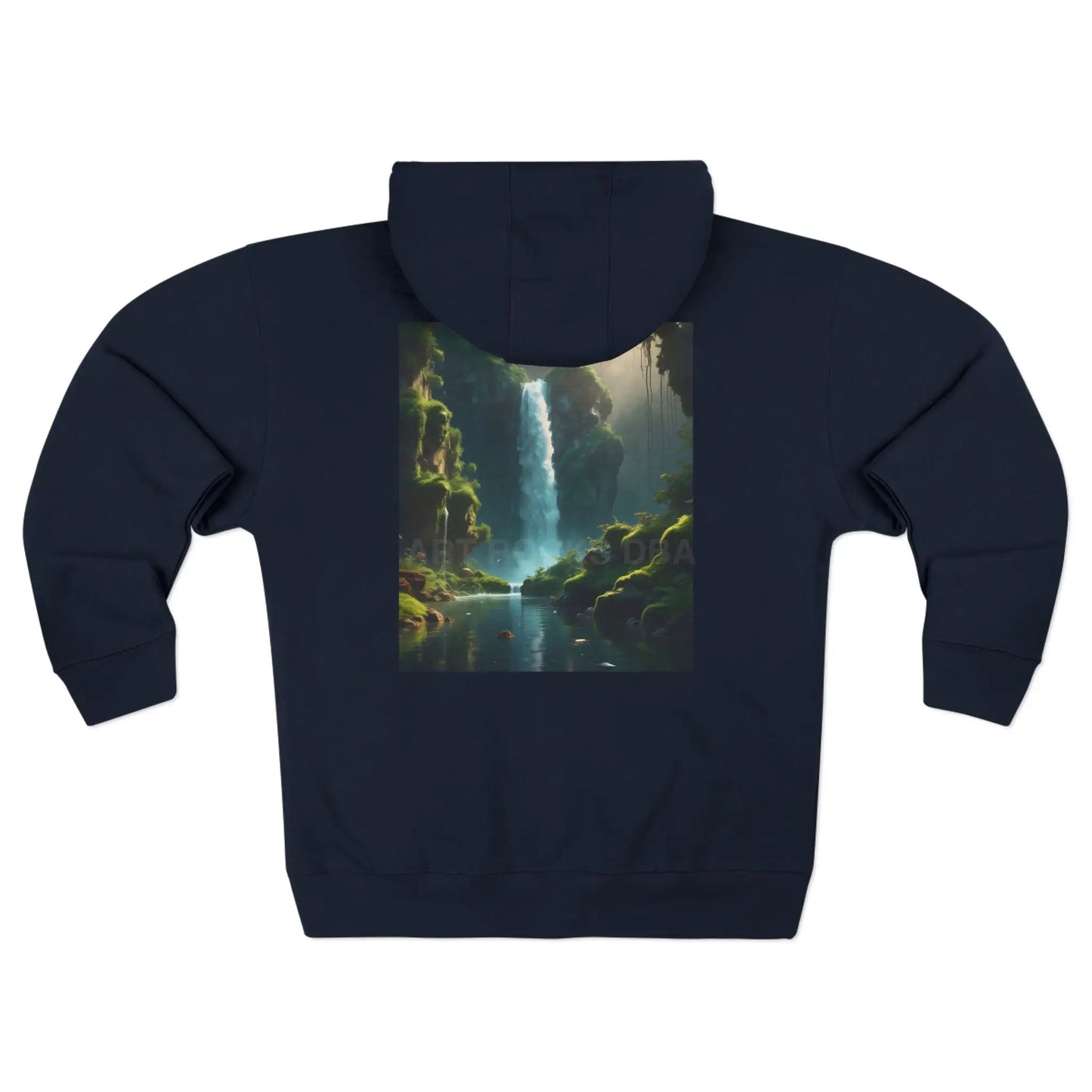 Fern Waterfall Zip-Up Sweatshirt - XS / Navy - Hoodie
