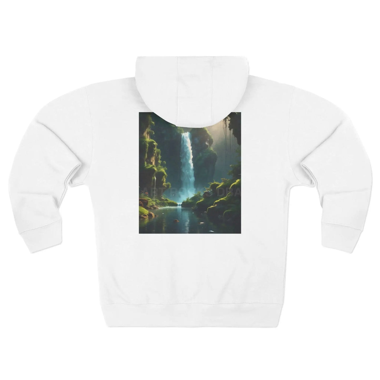 Fern Waterfall Zip-Up Sweatshirt - XS / White - Hoodie