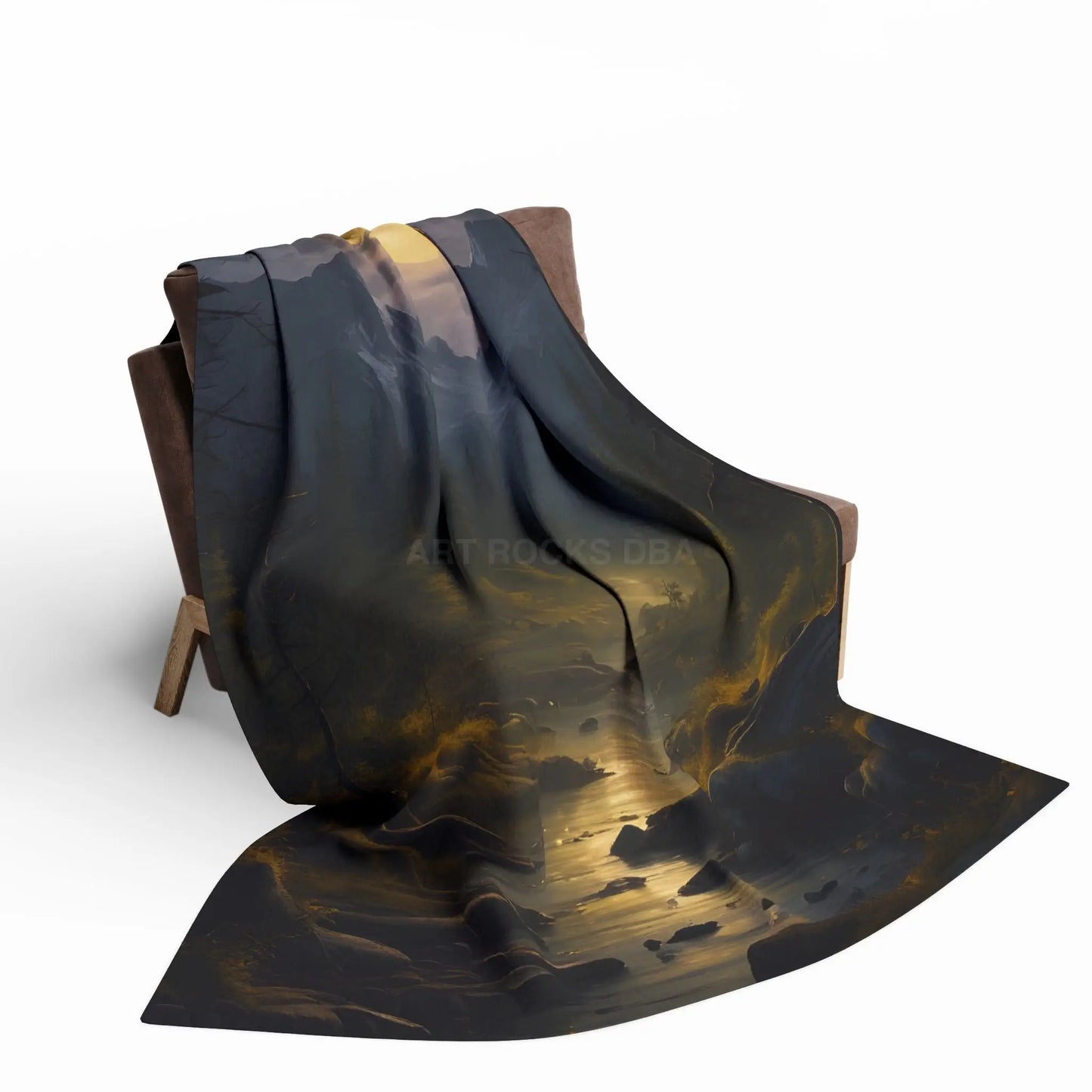 Fleece Blanket Moonlit Dark Forest - Home Decor