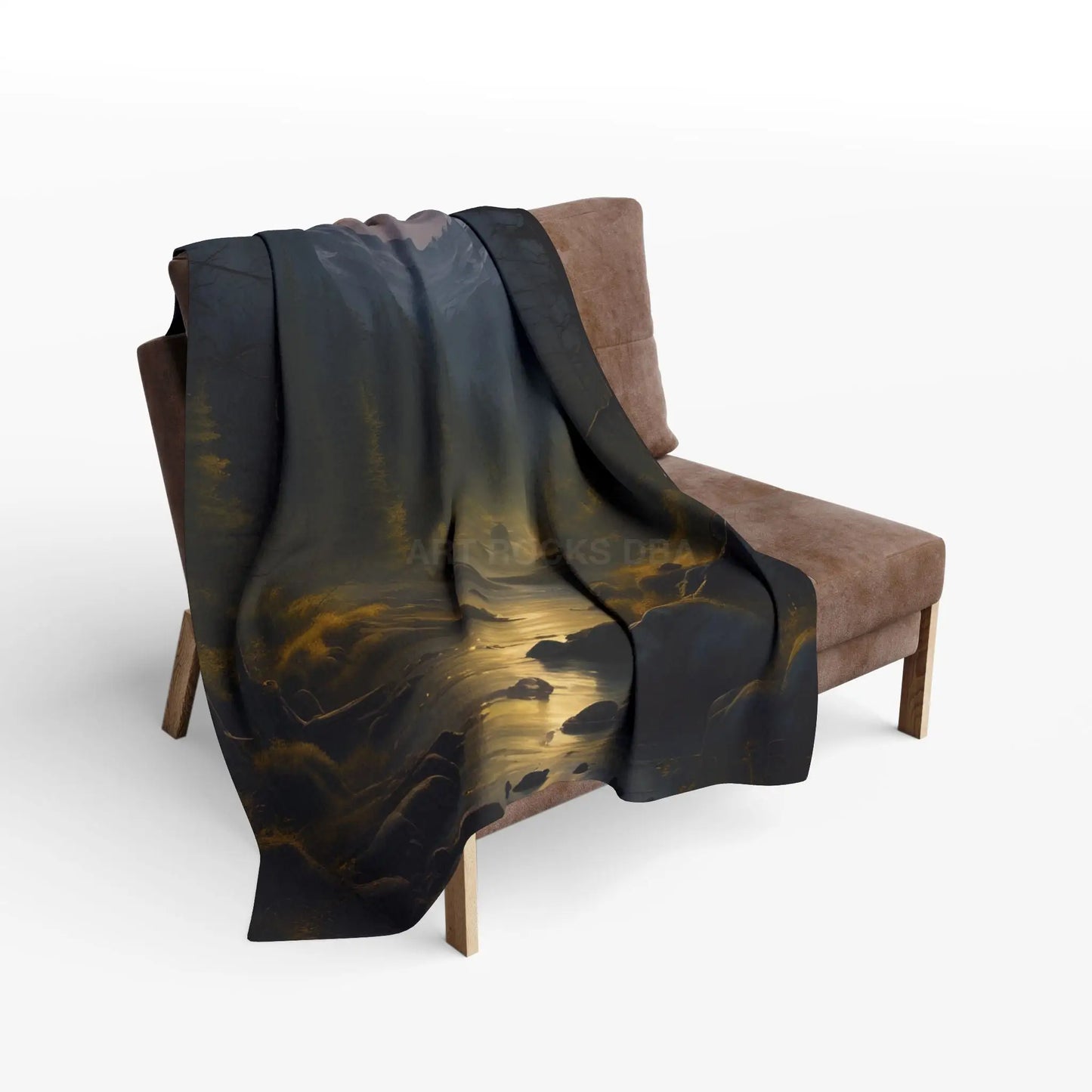 Fleece Blanket Moonlit Dark Forest - Home Decor