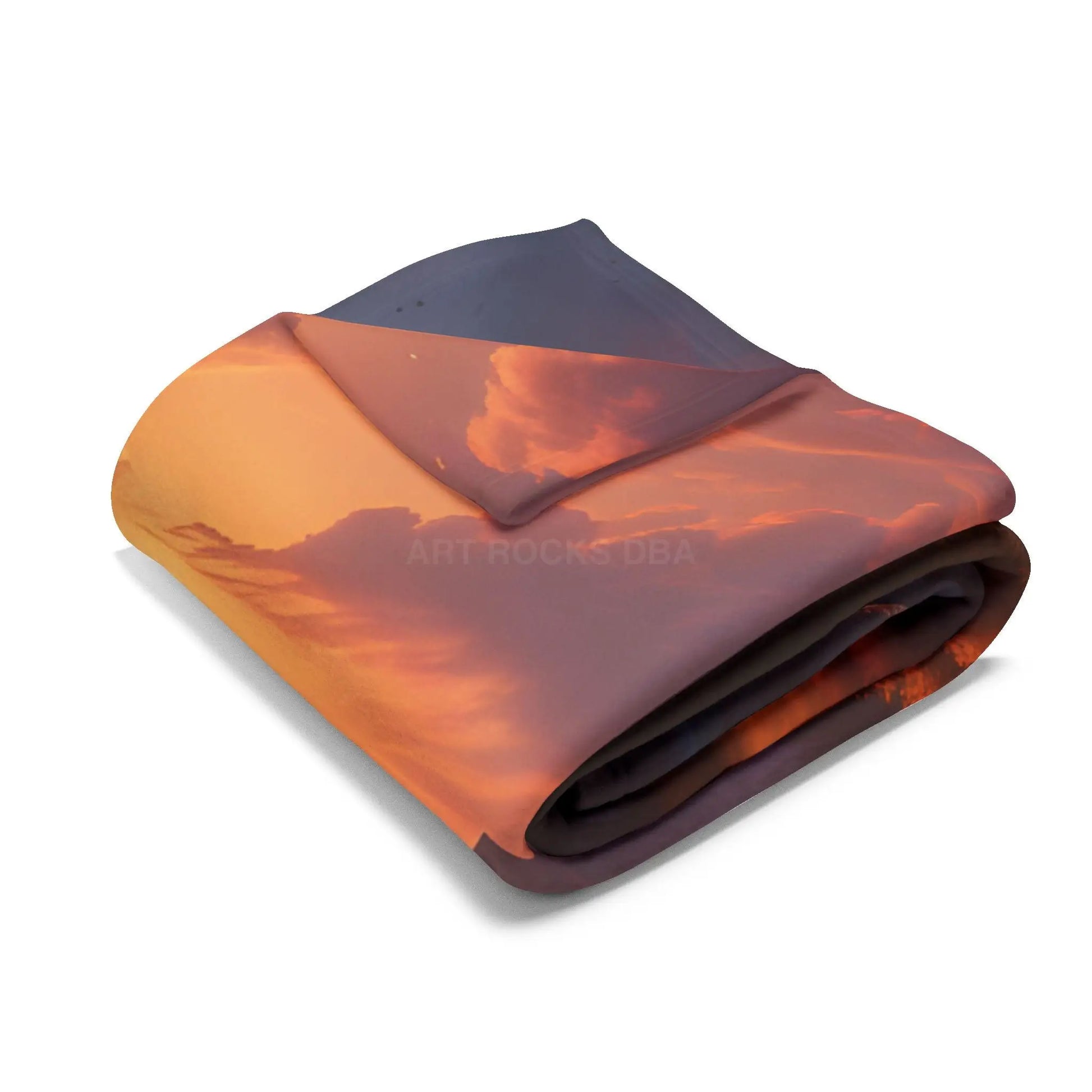 Fleece Blanket - Mountain Sunset in the Fall - Home Decor