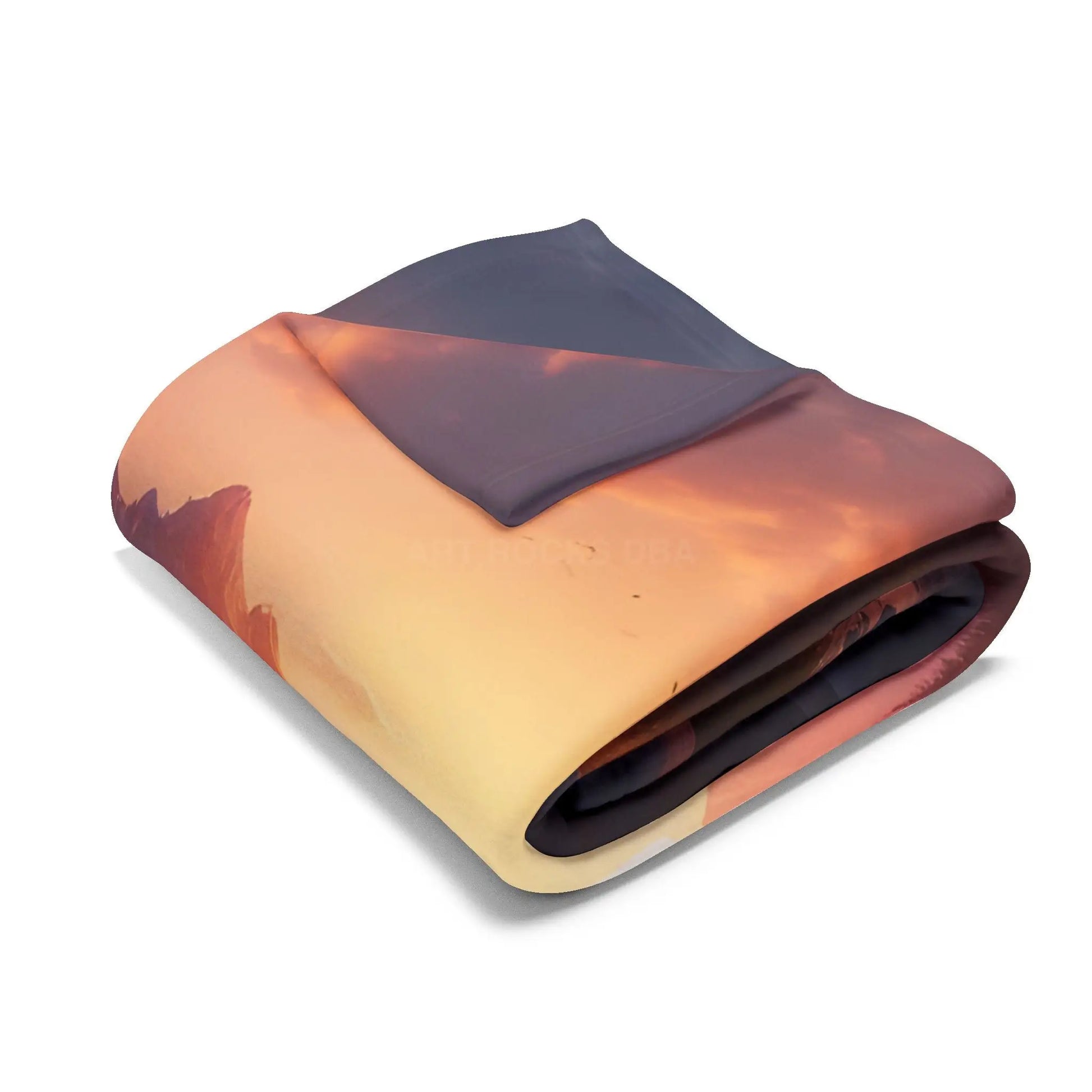 Fleece Blanket Sunset Over a River in the Mountains - Home Decor