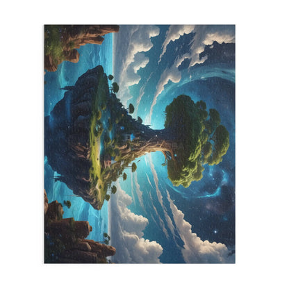 Floating Island Tree Puzzle — Fantasy Landscape Jigsaw (120/252/500 pcs) - Puzzle