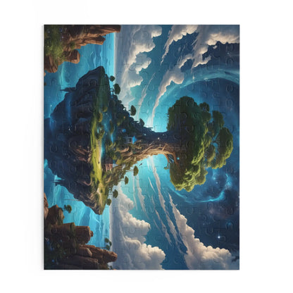 Floating Island Tree Puzzle — Fantasy Landscape Jigsaw (120/252/500 pcs) - Puzzle