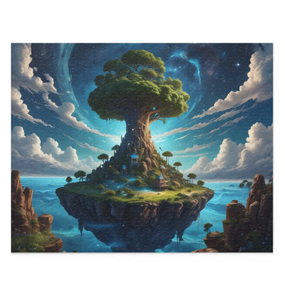 Floating Island Tree Puzzle — Fantasy Landscape Jigsaw (120/252/500 pcs) - 20’’ × 16’’ (500 pcs) - Puzzle