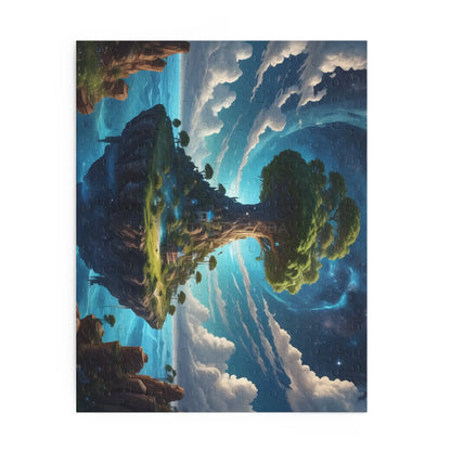 Floating Island Tree Puzzle — Fantasy Landscape Jigsaw (120/252/500 pcs) - Puzzle