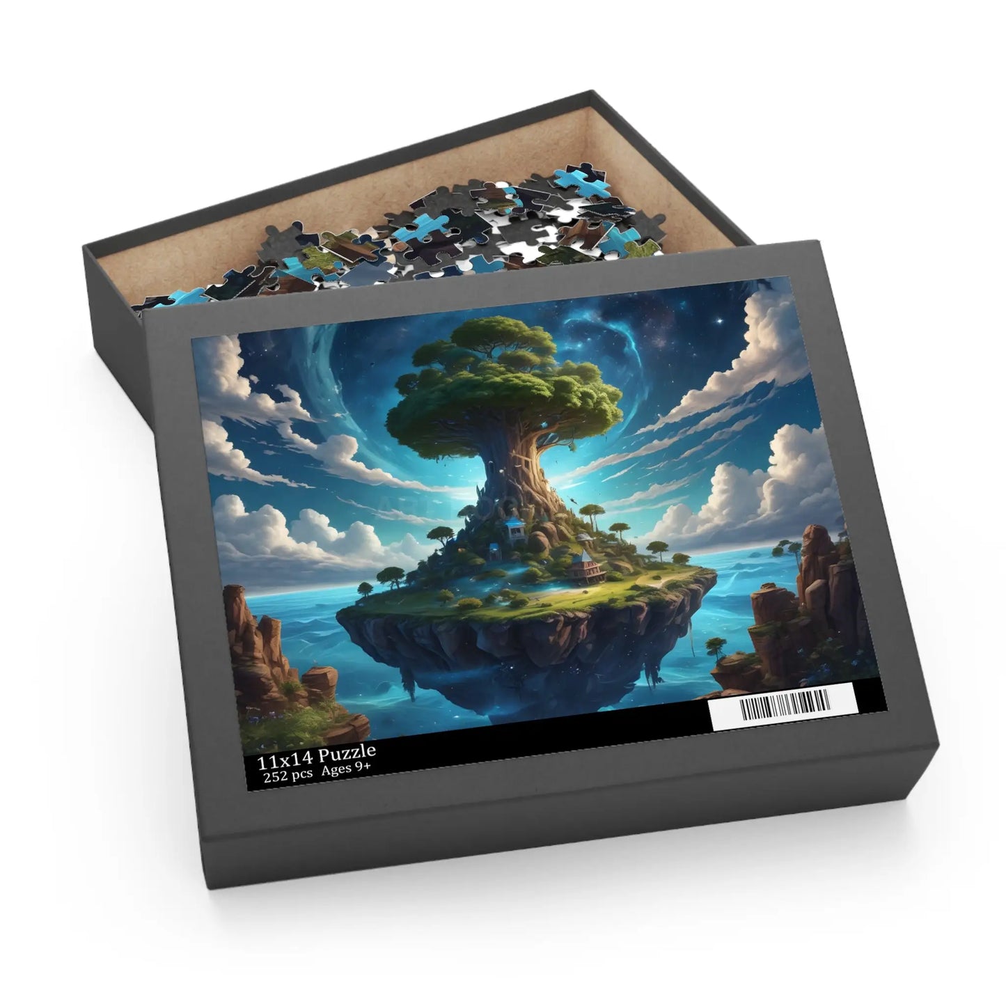 Floating Island Tree Puzzle — Fantasy Landscape Jigsaw (120/252/500 pcs) - Puzzle