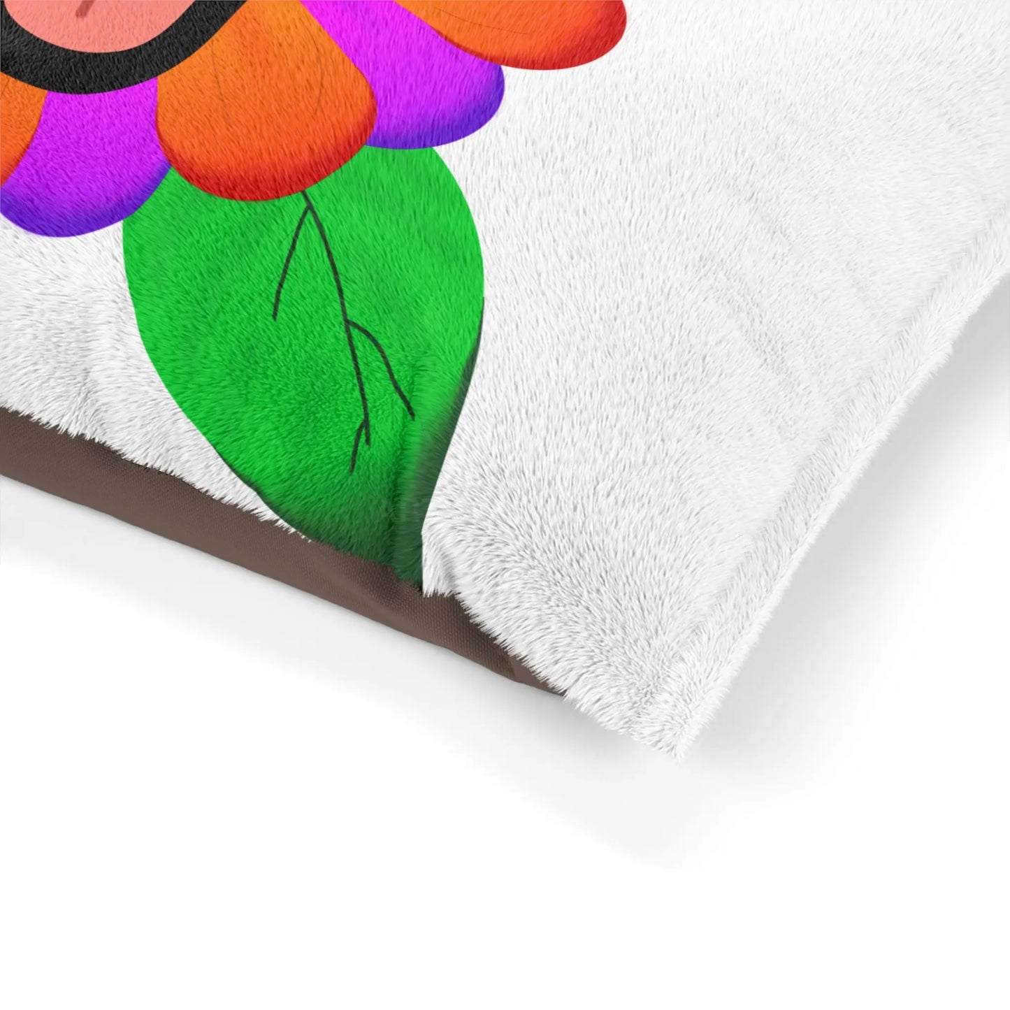 Flower Face Pet Bed — Colorful Floral Dog & Cat Lounger (Blooming Paradise LLC Trademark) - Pets